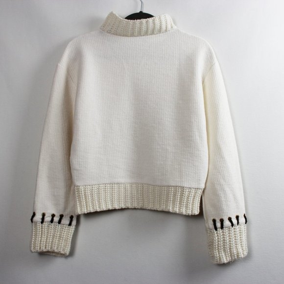 Zara Ivory Mock Turtleneck Sweater - Picture 16 of 16